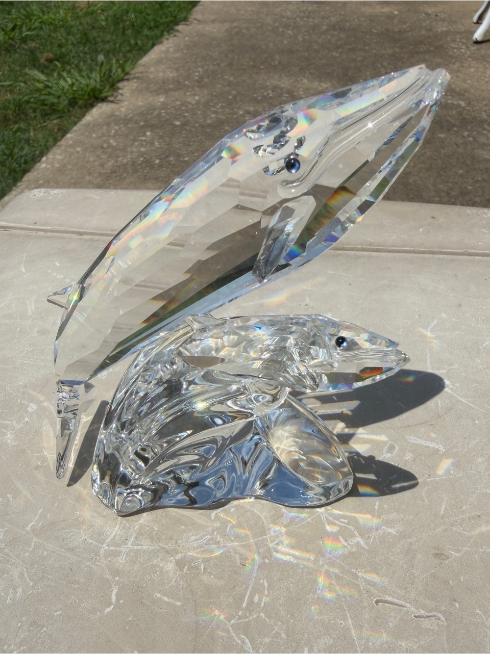 Retired 1992 “Care For Me” Swarovski‎ Crystal Whales figurine